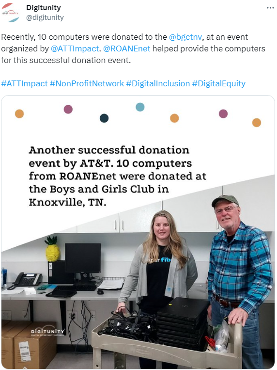 Older computers, laptops, monitors, televisions, and accessories donated for reuse and recycling