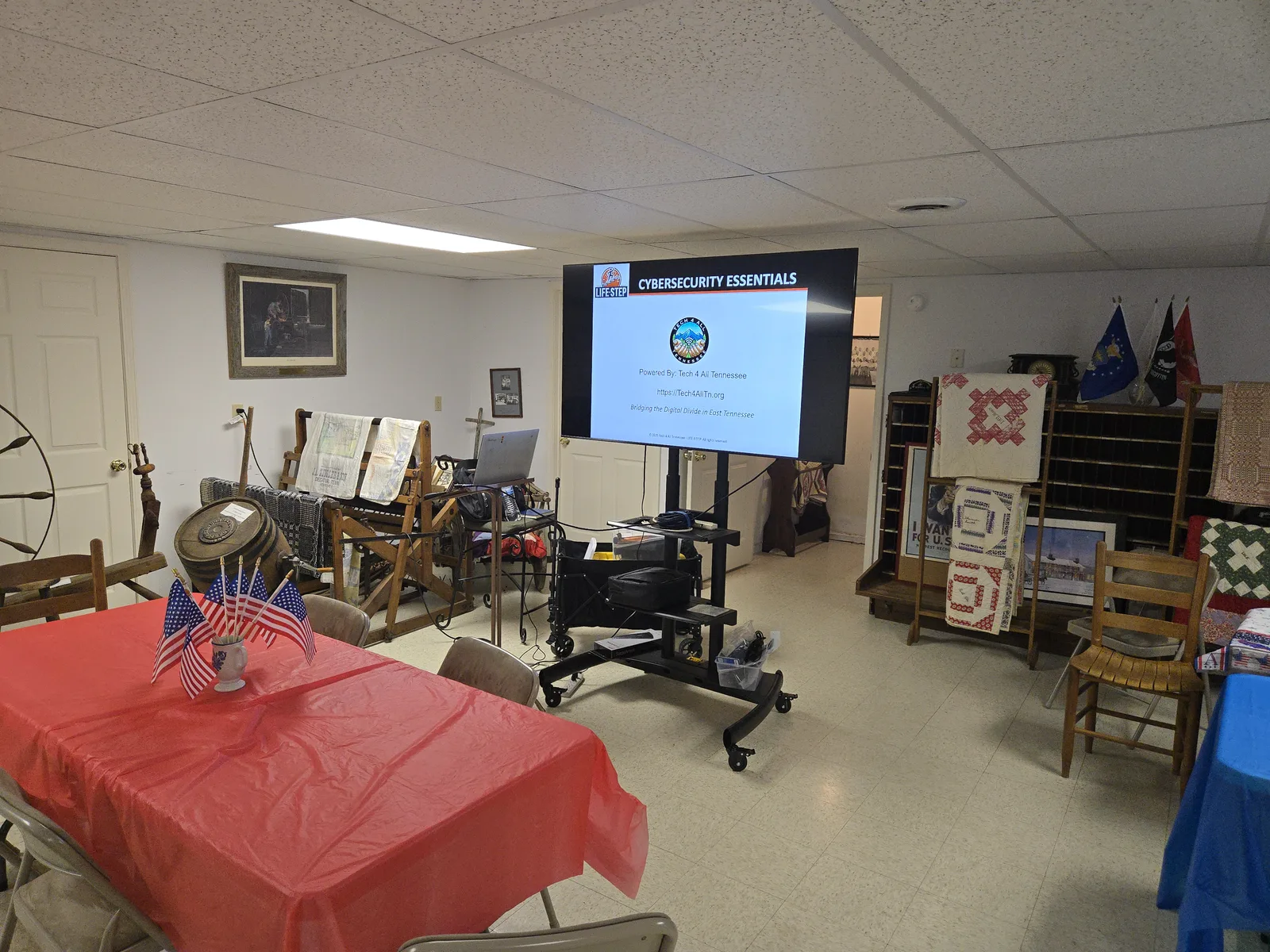 Veterans participating in a cybersecurity workshop